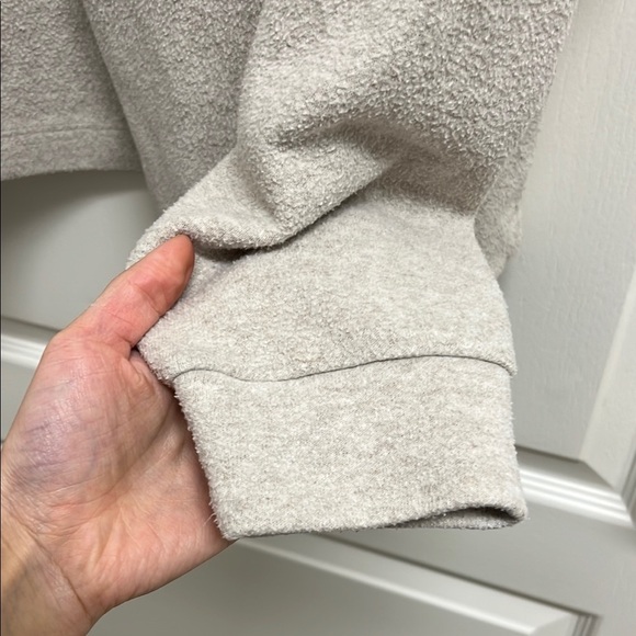 Zara Beige Wool Blend Hooded Sweatshirt | Size S - Picture 4 of 8